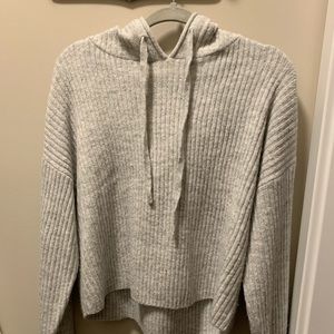 Pink crop top hoodie